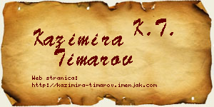 Kazimira Timarov vizit kartica